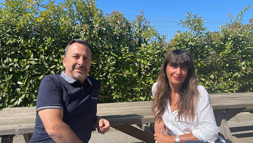 Thierry Arné, coach parcoursup pour Aty'pic Développement, avec Sophie Raffard à Saint-Gély-du-Fesc
